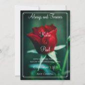 Elegante mooie Roos bruiloft uitnodiging (Voorkant)