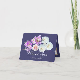Elegante Mooie Rozen en Krokussen Dank Je Wel Bedankkaart