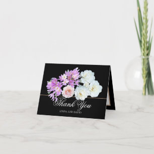 Elegante Mooie Rozen en Krokussen Dank Je Wel Bedankkaart