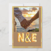 Elegante mooie rustieke sinaasappels bloemetjes Ui Kaart (Achterkant)