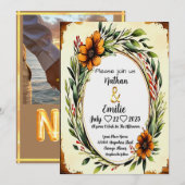 Elegante mooie rustieke sinaasappels bloemetjes Ui Kaart (Voorkant / Achterkant)