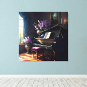 Elegante Mooie Splendor Piano Kamer 6 Canvas Afdruk (Insitu (Houten vloer))