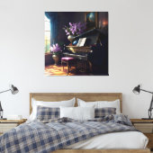 Elegante Mooie Splendor Piano Kamer 6 Canvas Afdruk (Insitu (Slaapkamer))