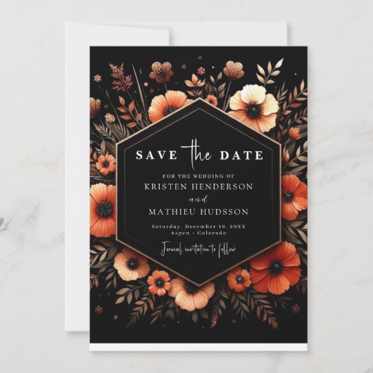 Elegante mooie Terracotta bruiloft Save The Date (Voorkant)