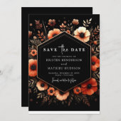 Elegante mooie Terracotta bruiloft Save The Date (Voorkant / Achterkant)