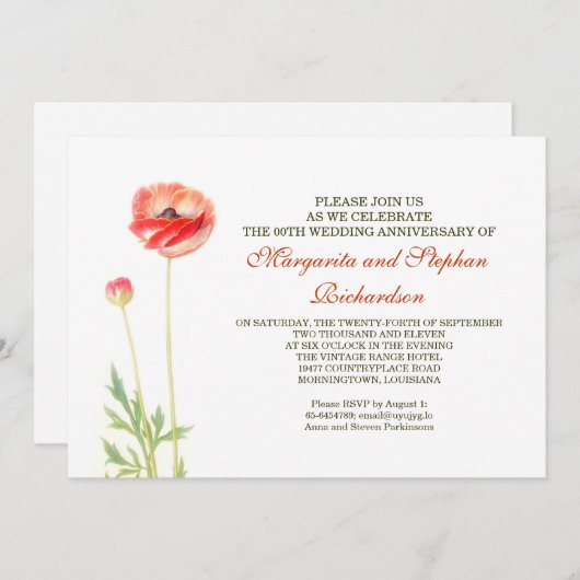 elegante mooie verjaardagsuitnodigingen kaart (Voorkant / Achterkant)