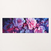 Elegante mooie violette bloemen yogamat (Achterkant (horizontaal))