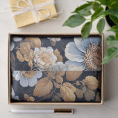 Elegante mooie witte bloemen decoupage tissuepapier (Geschenk)