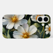 Elegante Mooie Witte Bloemen Waterverf Chic Case-Mate iPhone Case (Achterkant (horizontaal))