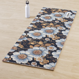 Elegante mooie witte bloemen yogamat