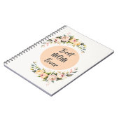 Elegante Mooiste Moeder Ooit Bloem Notebook Notitieboek (Linkerzijde)