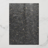 Elegante Moon Celestial Wedding Folie Invitation Folie Uitnodiging (Achterkant)