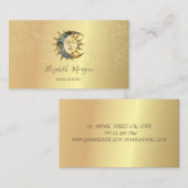 Elegante Moon Sun Gold Confetti Yoga Studio Visitekaartje (Voorkant / Achterkant)