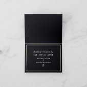 Elegante Moonlit Beach bruiloft Bedankkaart (Binnen)