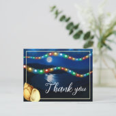 Elegante Moonlit Beach bruiloft dank u Briefkaart (Staand voorkant)