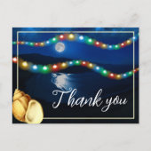 Elegante Moonlit Beach bruiloft dank u Briefkaart (Voorkant)