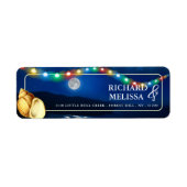 Elegante Moonlit Beach bruiloft Etiket (Voorkant)