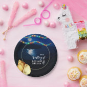 Elegante Moonlit Beach bruiloft Papieren Bordje (Feest)