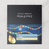 Elegante Moonlit Beach bruiloft Plaatskaartje (Buitenkant ongevouwen)