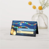 Elegante Moonlit Beach bruiloft Plaatskaartje (Voorkant)