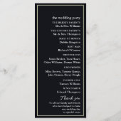 Elegante Moonlit Beach bruiloft Programmakaart (Achterkant)