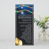 Elegante Moonlit Beach bruiloft Programmakaart (Staand voorkant)