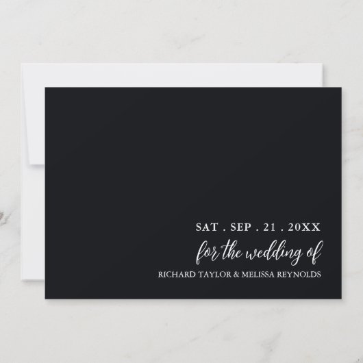 Elegante Moonlit Beach bruiloft Save The Date (Achterkant)
