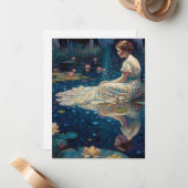 Elegante  Moonlit Serenity, Pastel Tones Notitiekaartje (Voorkant / Achterkant in situ)