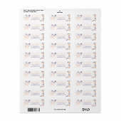 Elegante Moose Boho Perzik Lavendel Floral Design Etiket (Full Sheet)