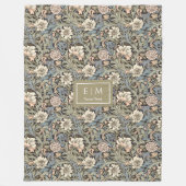 Elegante Morris geïnspireerde Pimpernel Art Nouvea Fleece Deken (Voorkant)