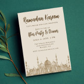 Elegante moskee Ramadan Iftar Dinner Party Kaart
