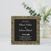 Elegante moslim-huwelijksnikah save the date (Staand voorkant)