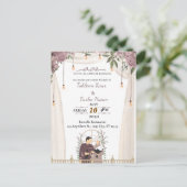 Elegante moslim Nikaah uitnodigingskaart | Uitnodi Uitnodiging Briefkaart (Staand voorkant)