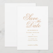 Elegante moslim save the date-aankondigingskaart date (Voorkant / Achterkant)