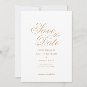 Elegante moslim save the date-aankondigingskaart save the date