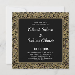 Elegante moslim trouw-Nikah Save The Date