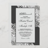 Elegante moslim trouwuitnodiging kaart (Voorkant / Achterkant)