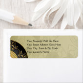 Elegante (MOSS) adreslabels voor fans Etiket (Insitu)