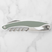 Elegante Moss Green Wedding Bedankt Favorieten Kurkentrekker (Achterkant)