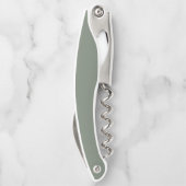 Elegante Moss Green Wedding Bedankt Favorieten Kurkentrekker (Achterkant)