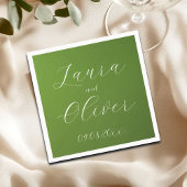 Elegante Moss Groene Bruiloft Servet