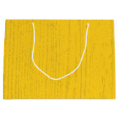 Elegante Mosterd Gele Houtnerf Groot Cadeauzakje (Voorkant)