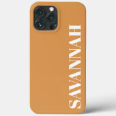 Elegante mosterd gepersonaliseerde naam eenvoudig Case-Mate iPhone case (Achterkant)