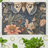 Elegante  mot William Morris Geïnspireerd Theedoek (Gevouwen)