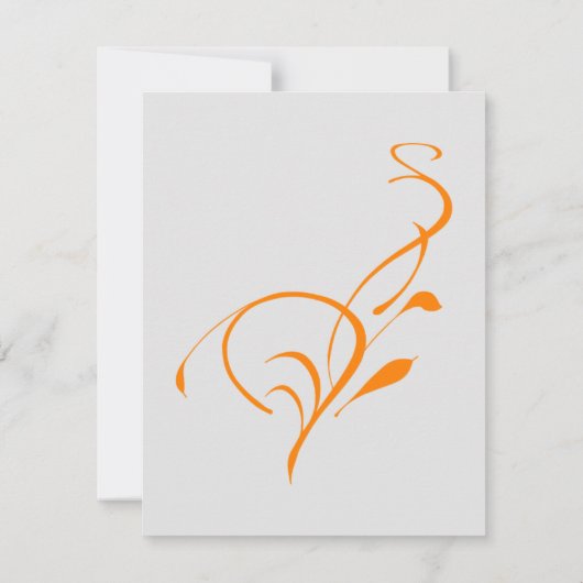 Elegante motorfiets en wervelingen bruiloft RSVP (Achterkant)