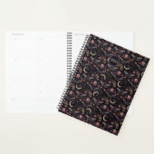 Elegante Motten Bloemen en Manen Mystiek Patroon Planner (Display)