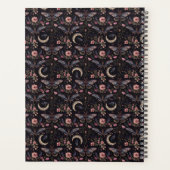 Elegante Motten Bloemen en Manen Mystiek Patroon Planner (Achterkant)