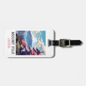 Elegante Mount Fuji Japan Reiskunst Bagagelabel (Voorkant horizontaal)
