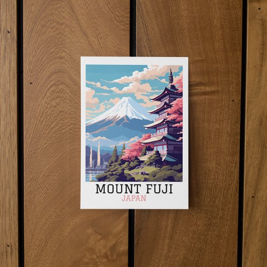 Elegante Mount Fuji Japan Reiskunst Briefkaart
