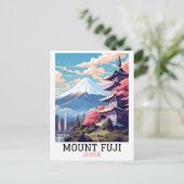 Elegante Mount Fuji Japan Reiskunst Briefkaart (Staand voorkant)